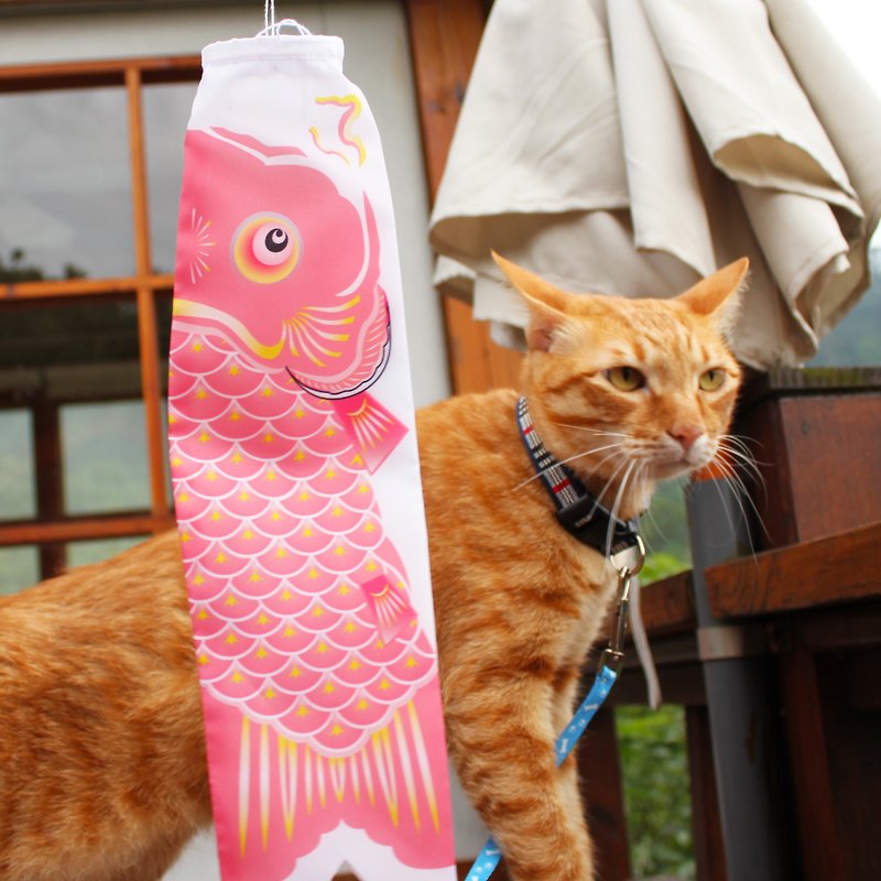 日式鯉魚旗30CM (米分糸工) - 擺飾/家飾品 - 聚酯纖維 粉紅色