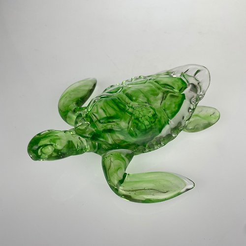 臺灣玻璃舘 海龜紙鎮 世界海洋日限定款 手做玻璃 純手工製作