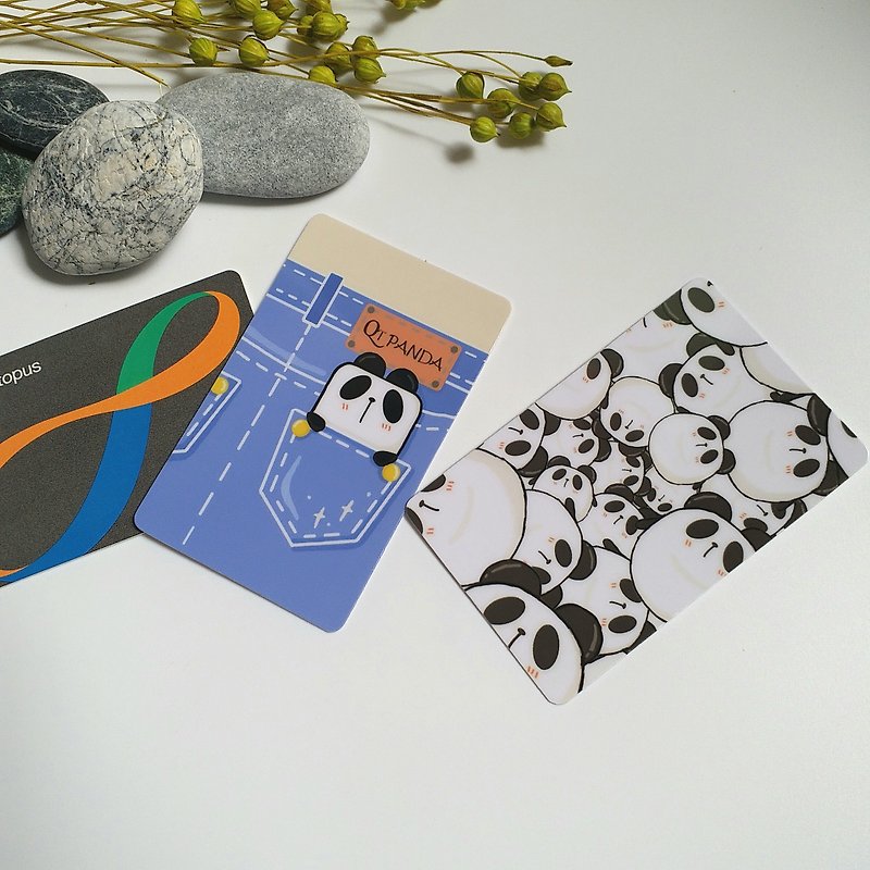 香港原創設計 【熊貓水晶卡貼】八達通卡貼| 悠遊卡貼 - 卡片/明信片 - 其他材質 多色