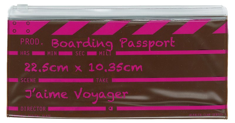 Director clap長登機護照(啡色) - 護照套 - 塑膠 