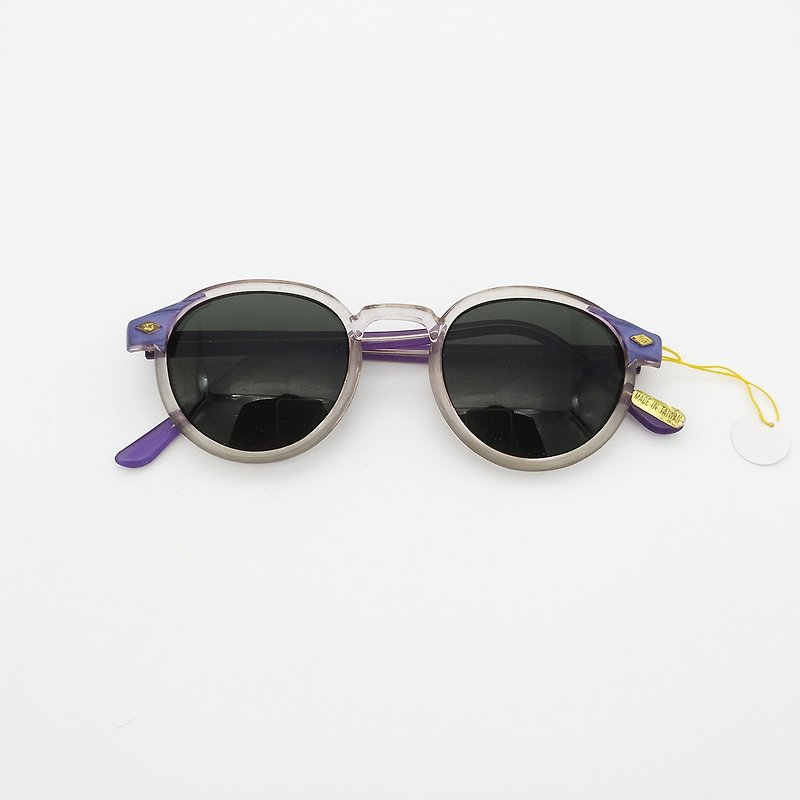 Retro transparent round sunglasses - กรอบแว่นตา - วัสดุอื่นๆ สีใส