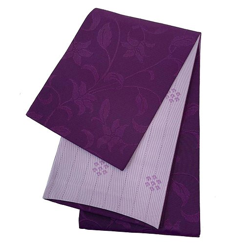 fuukakimono 女性 腰封 和服腰帶 小袋帯 半幅帯 日本製 紫 15