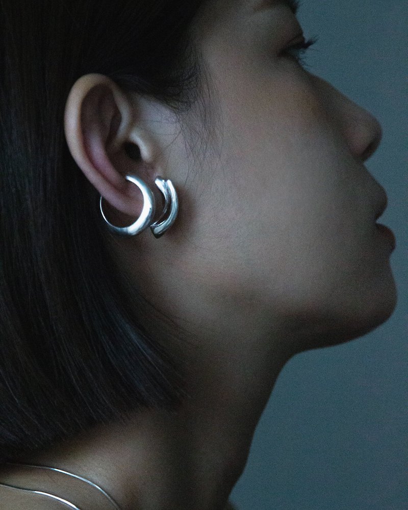 Silver -  RING | EAR CUFF - 兩用戒指耳扣 - 戒指 - 純銀 銀色