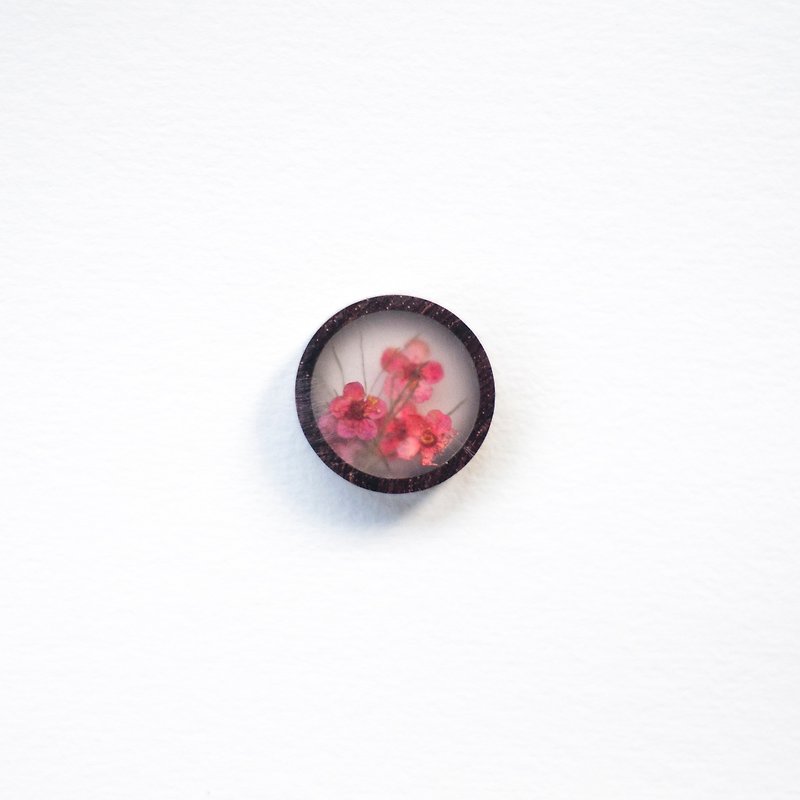 Plum-sided _ 01 _ original transparent resin ebony bird pendant _ _ moon Meiying - สร้อยคอ - ไม้ สีแดง