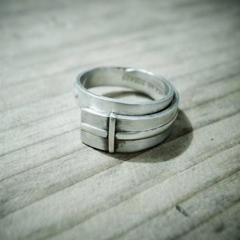アンティーク和菓子楊枝のリメイクリング_0542 - 戒指 - 其他金屬 灰色