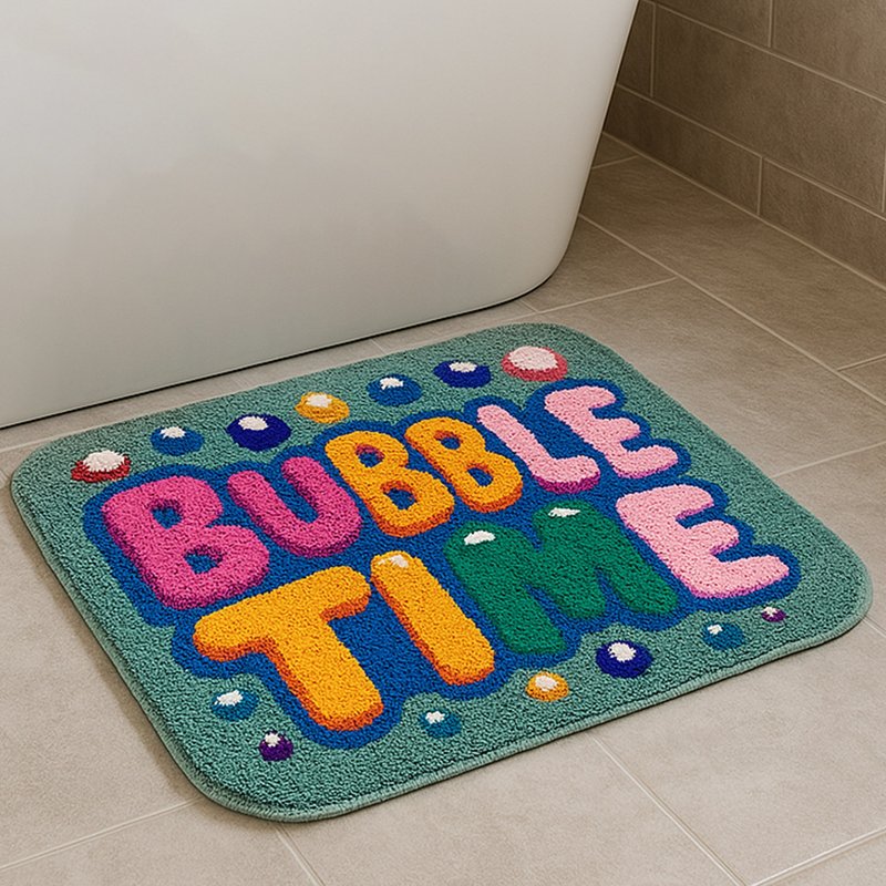 多彩冒泡休假時間浴室地墊居家裝飾禮物 - 地墊/地毯 - 聚酯纖維 多色