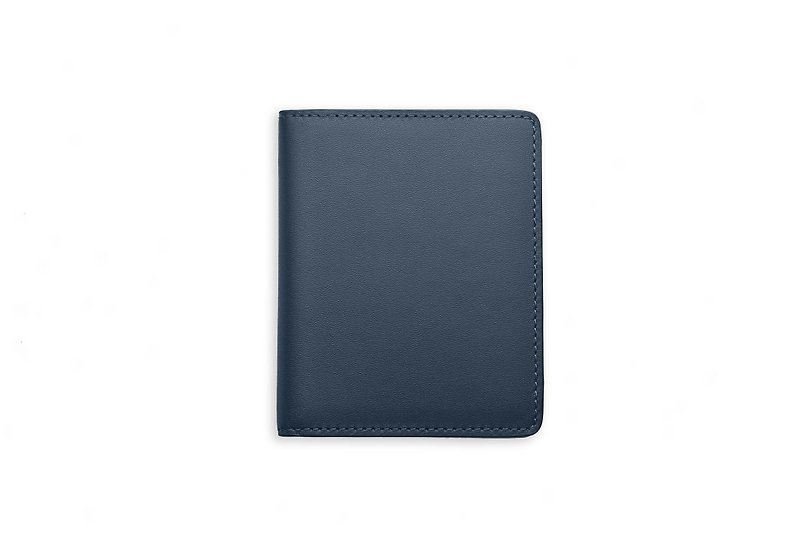 KYL Bifold Cardholder Wallet in Navy - Wallets - Genuine Leather Blue