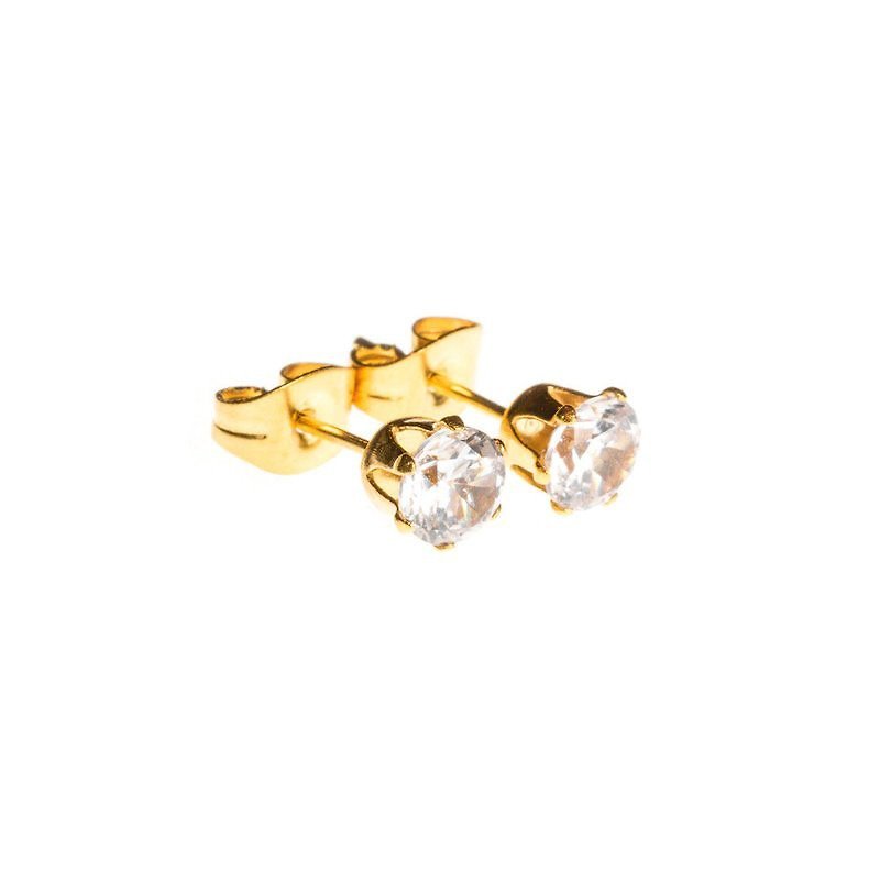 MISTER CIRCLE STUD Earrings Set - Gold - Earrings & Clip-ons - Gemstone Gold