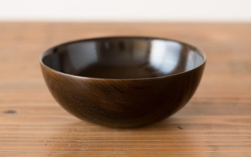 Daily wiping Lacquer wiping ware black color - Bowls - Wood Black