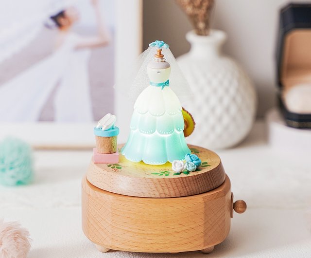 花嫁] 光るオルゴール ミュージック ナイトライト 音声制御ナイト