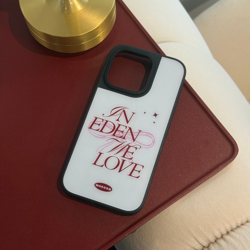 In Eden We Love 黑色防撞邊框光面手機保護殼 - 手機殼/手機套 - 矽膠 黑色