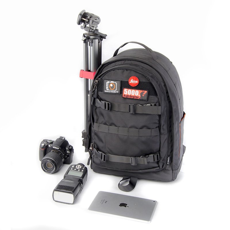 カメラのバックパック 迷彩 黒 紫色 のカメラバッグ - カメラバッグ - 防水素材 