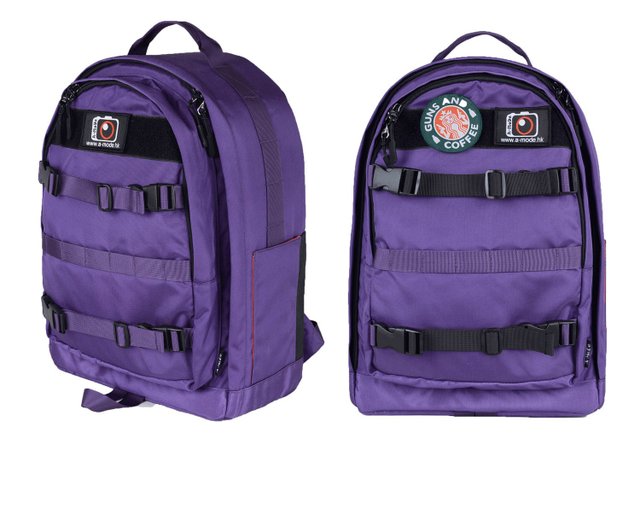 Purple camera top bag
