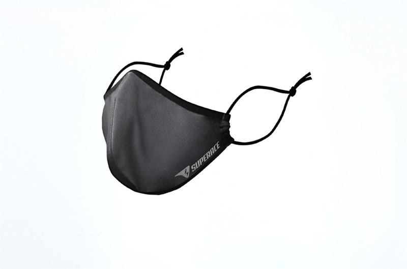 【SUPERACE】ZERO DEGREE Breathable 3D Sport Mask (GRAY) - Face Masks - Polyester Gray