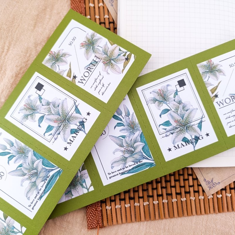 EF019 / 若竹百合便籤  Wakatake-iro Lily Note Paper - 便條紙/便利貼 - 紙 多色