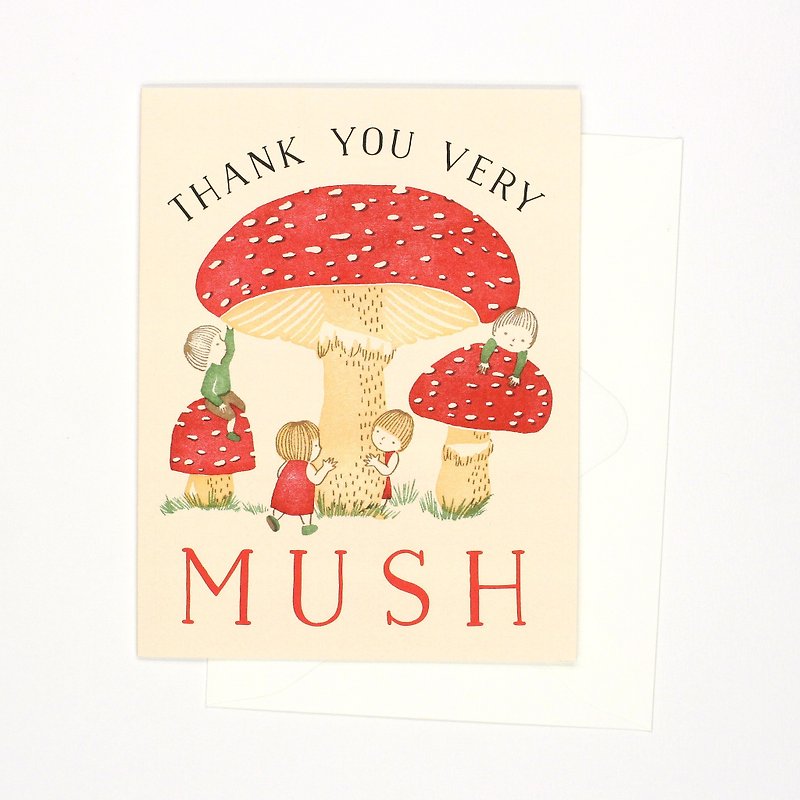 Thank you very MUSH Card - 心意卡/卡片 - 紙 紅色