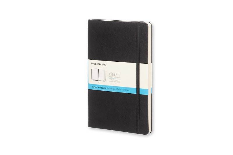 MOLESKINE Classic Black Hard Case Notebook - L - Dotted Line - Hot Stamping Service - สมุดบันทึก/สมุดปฏิทิน - กระดาษ สีดำ