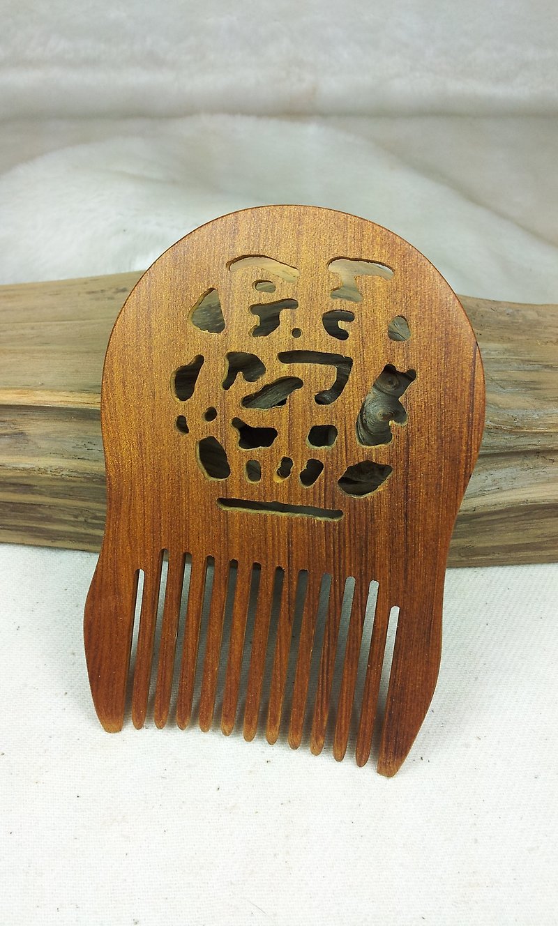 Taiwan Xiao Nan handmade wooden comb (study good Confucius and Mencius) - งานไม้/ไม้ไผ่/ตัดกระดาษ - ไม้ สีทอง