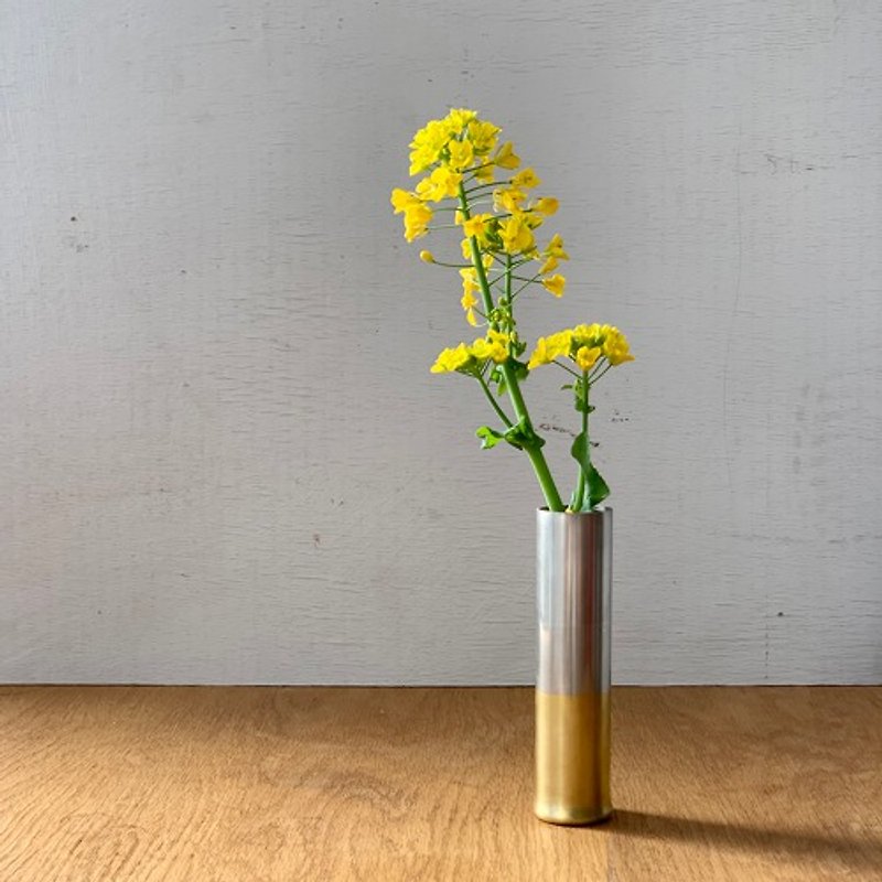 Small vase brass tin - เซรามิก - โลหะ สีทอง