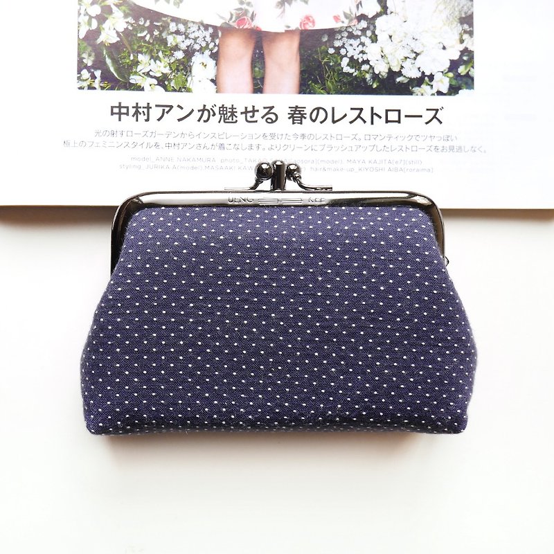 Snowed two coin purses / gold bag [made in Taiwan] - Clutch Bags - Other Metals Blue