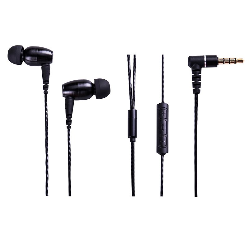 Girl apartment :: double high-quality moving coil Hifi-ear headphones - black line # # Interchangeable can call - Headphones & Earbuds - Other Metals Black