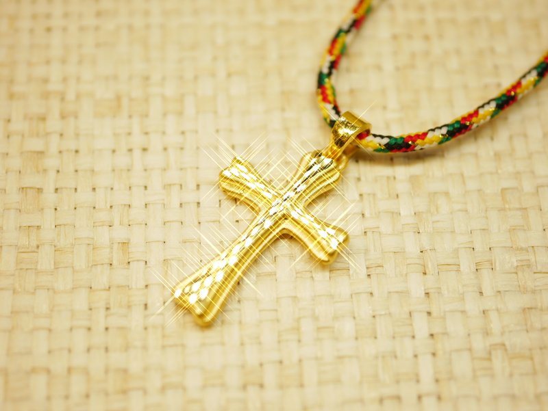 Gold pendant-cross-gold pendant-gold cross - สร้อยคอ - ทอง 24 เค สีทอง