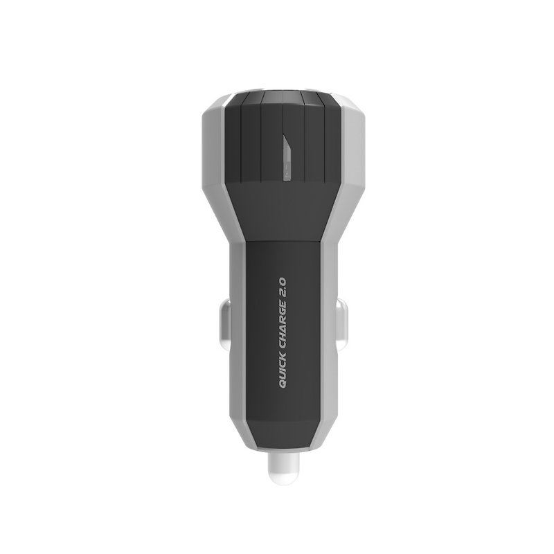 QUICK CHARGE 2.0 CAR CHARGER (QUALCOMM CERTIFIED) - Other - Other Materials Gray