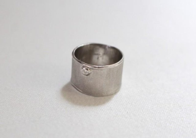 Obi ring, Silver color, thick - แหวนทั่วไป - โลหะ สีเงิน