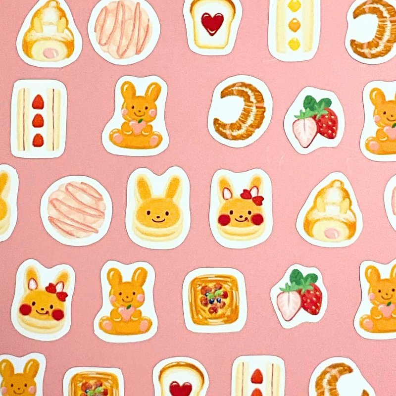 【Pinkoi限定商品】うさパンフレークシール - 貼紙 - 紙 