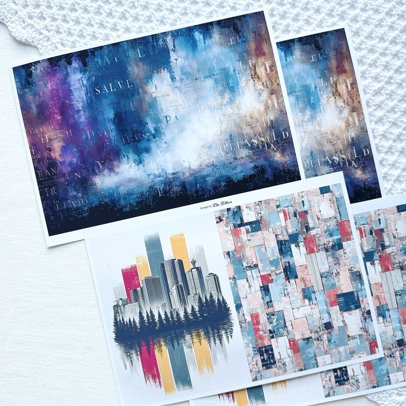 Z456 - a variety of background - 貼紙 - 紙 