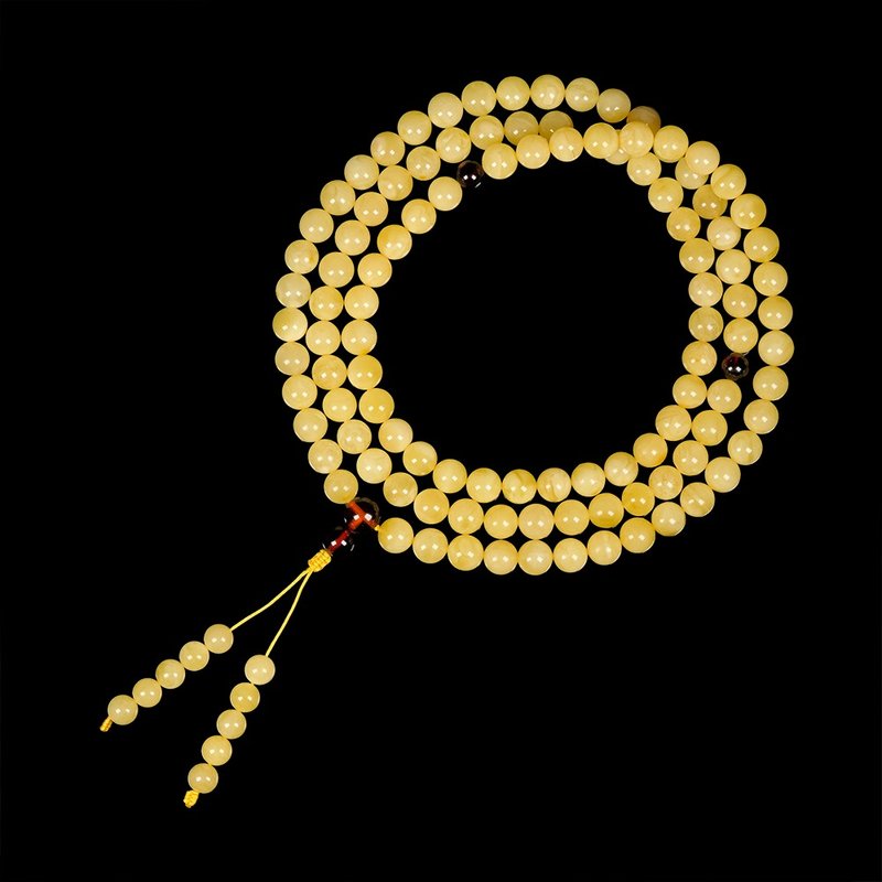 【正佳珠寶】蜜蠟琥珀 頂級白金滿蜜 8.8-9.3mm 蜜蠟轉運珠 - 手鍊/手環 - 半寶石 多色