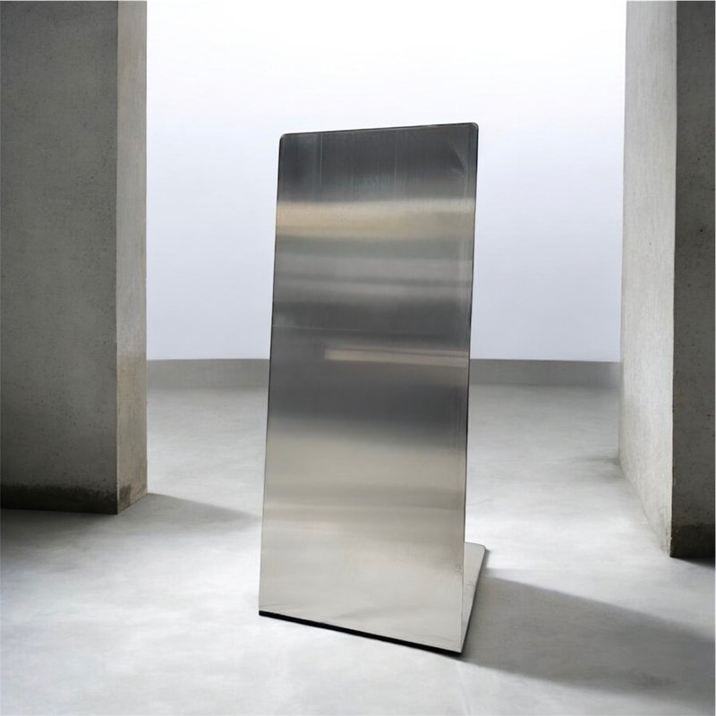 304不鏽鋼立牌架 戶外適用 不易生鏽 不含印刷 不鏽鋼立式立牌 - 門簾 - 其他金屬 