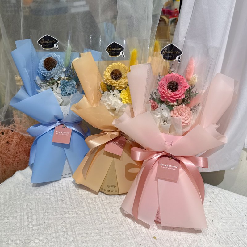 FengFlower 【向日葵乾燥花束】乾燥花/永生花/畢業花束 - 乾燥花/永生花 - 植物．花 