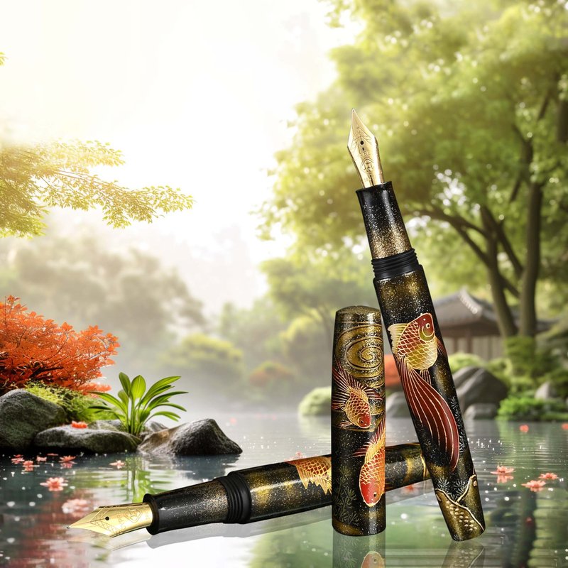 CYPRESS【蒔繪-金魚】傳統工藝設計款鋼筆 - 鋼筆 - 其他材質 多色