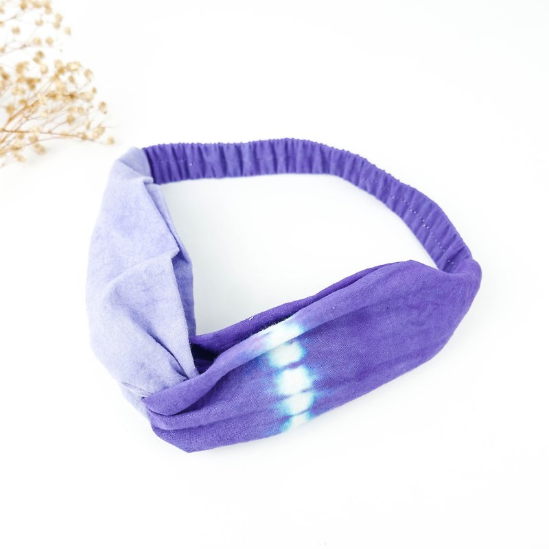 Tie-dye handmade Elastic hairband :Grape: - Hair Accessories - Cotton & Hemp Purple