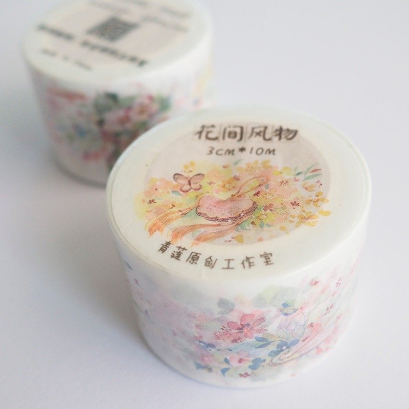 【青蓮工作室】 原創和紙膠帶 - 花間風物 - 紙膠帶/和紙/PET - 紙 
