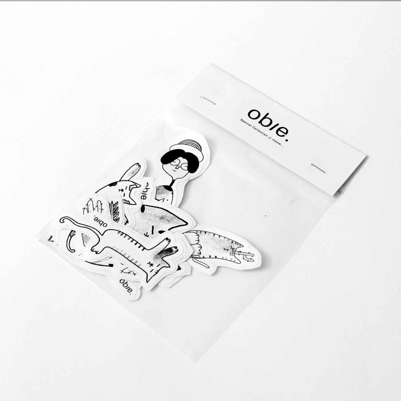 Meow Sticker - 貼紙 - 防水材質 白色