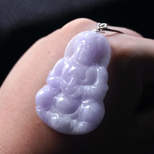 瓔珞珠寶盒 E.L.Jewelry Box 紫羅蘭翡翠觀音菩薩項鍊 18K金墜頭 | 天然緬甸玉翡翠A貨 | 送禮