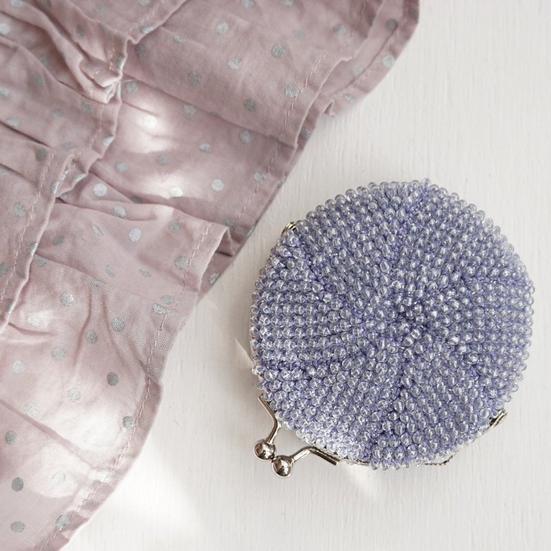 Ba-ba (m) Beads crochet round coinpurse No.2108 - 零錢包/小錢包 - 其他材質 紫色