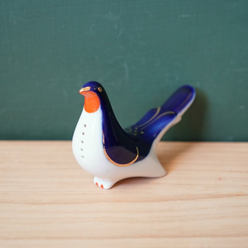 [Arctic second-hand groceries] Finland brings back USSR chicken ornaments - ขวดใส่เครื่องปรุง - เครื่องลายคราม สีน้ำเงิน