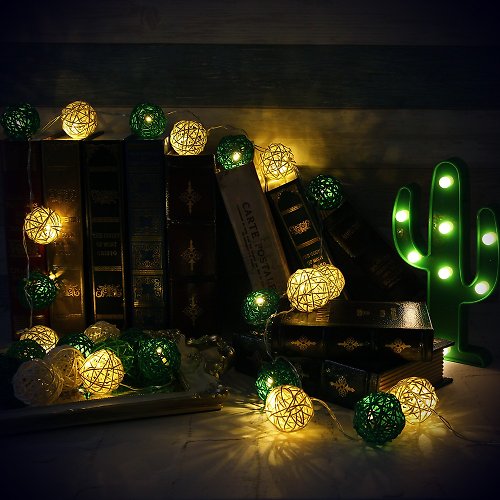 iINDOORS英倫家居 創意燈飾 籐球燈串 電池款 小鹿森林 長度2M LED氣氛燈 聖誕節