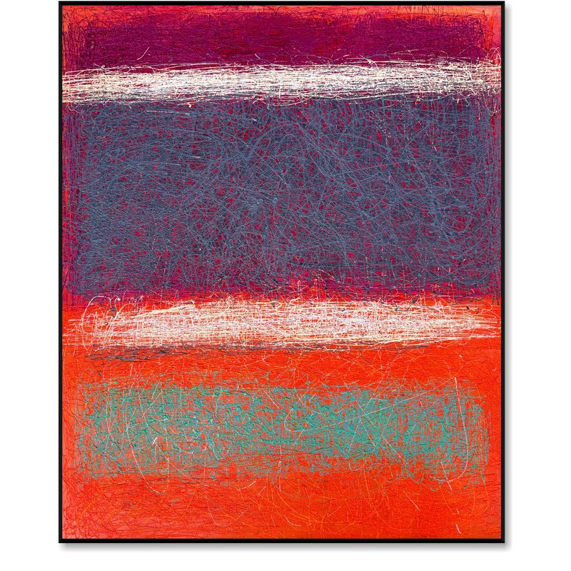 Pollock Style Art Minimalist Abstract Color Block Art Rothko Style Textured Art - 壁貼/牆壁裝飾 - 壓克力 多色