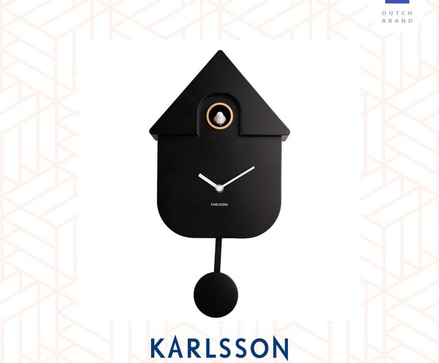 ★新品未使用未開封★ Karlsson Modern Cuckoo 黒 Karlsson, Wall clock Modern Cuckoo black (Pendulum) - Shop