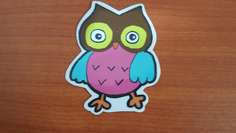 Owl waterproof sticker - สติกเกอร์ - กระดาษ 