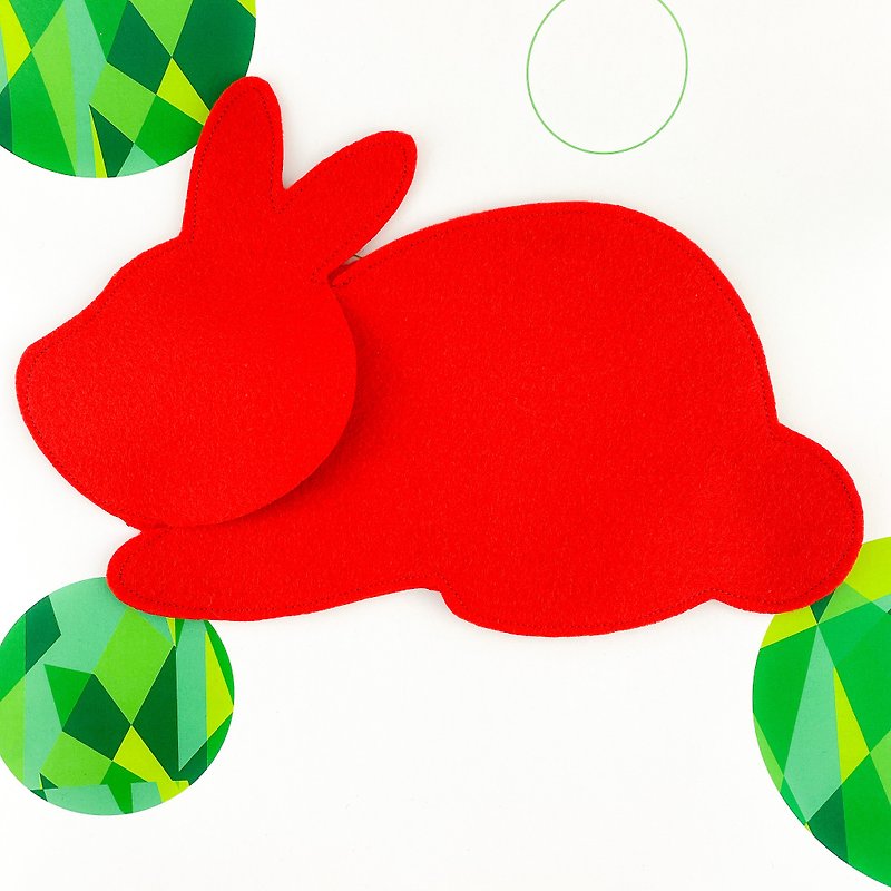 超大兔年紅包袋 玉兔歡奔 - 利是封/揮春 - 聚酯纖維 紅色