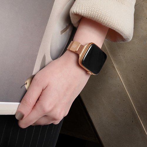 INJOY mall 【客製化禮物】女生禮物 情人節訂製星座 Apple Watch 不鏽鋼錶帶