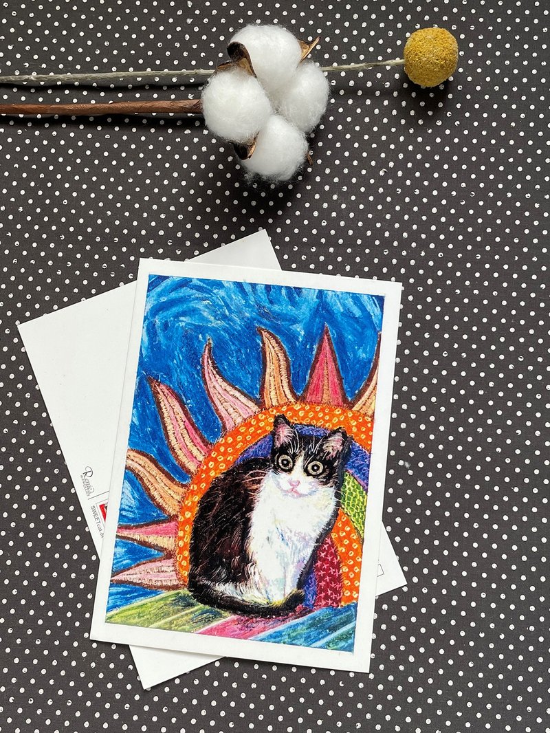 【The sun is just right---Sweet Cats No. 3】Cat postcard - Cards & Postcards - Paper 