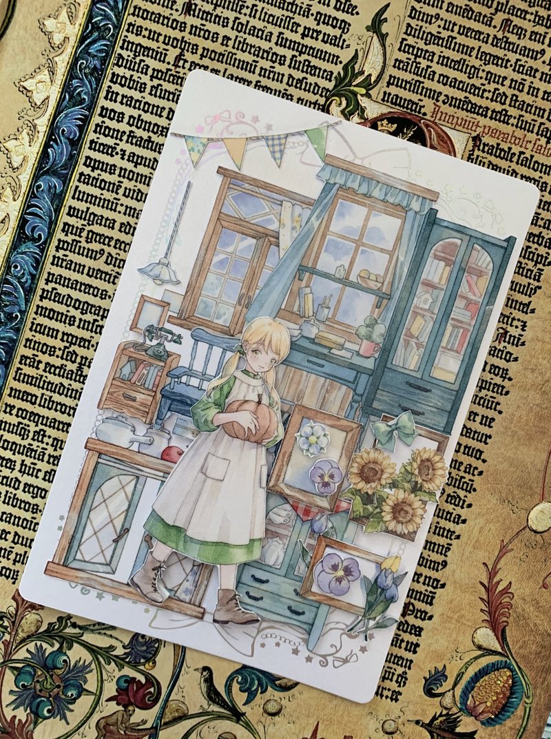 バーゼルの春の家 童話の小さな森 PET & 和紙マスキングテープ 台湾製 巨大な絵画のような幅広テープ - マスキングテープ・PET テープ - その他の素材 多色