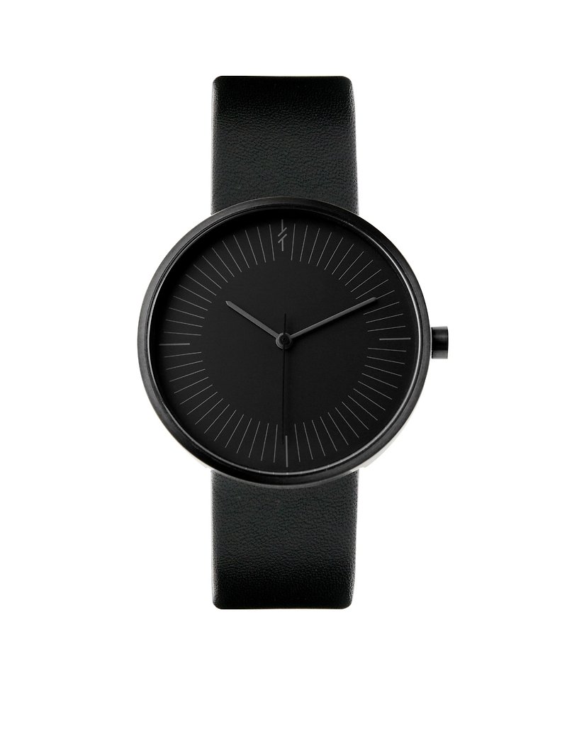 シンプルグラビティウォッチ - 腕時計 ユニセックス - ステンレススチール ブラック
