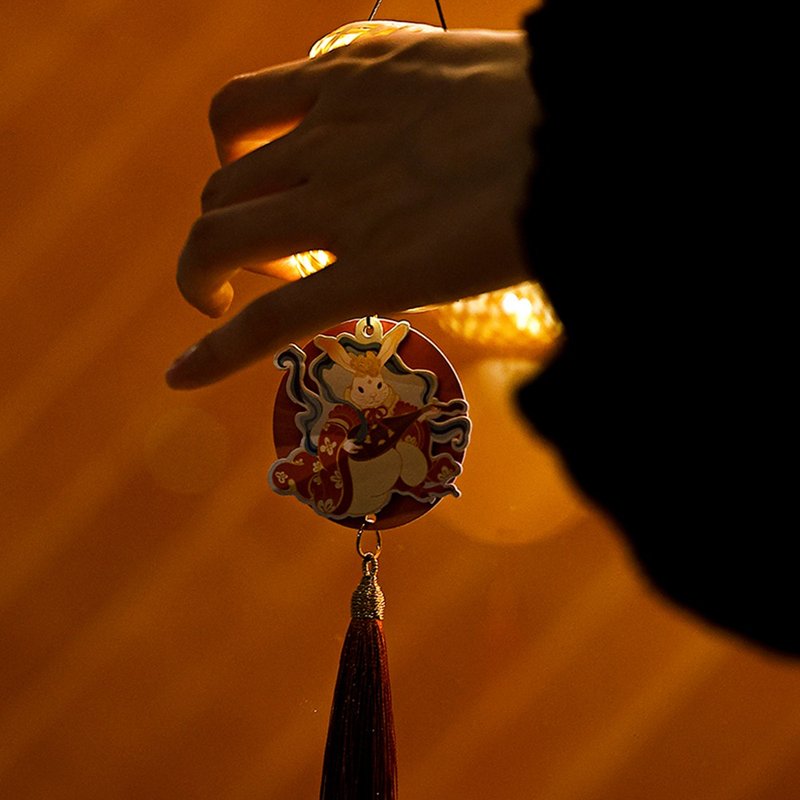 2023年中秋節竹編燈籠中國風小花燈手提燈籠中式玉兔掛飾非遺手作 - 木工/竹藝/紙雕 - 竹 